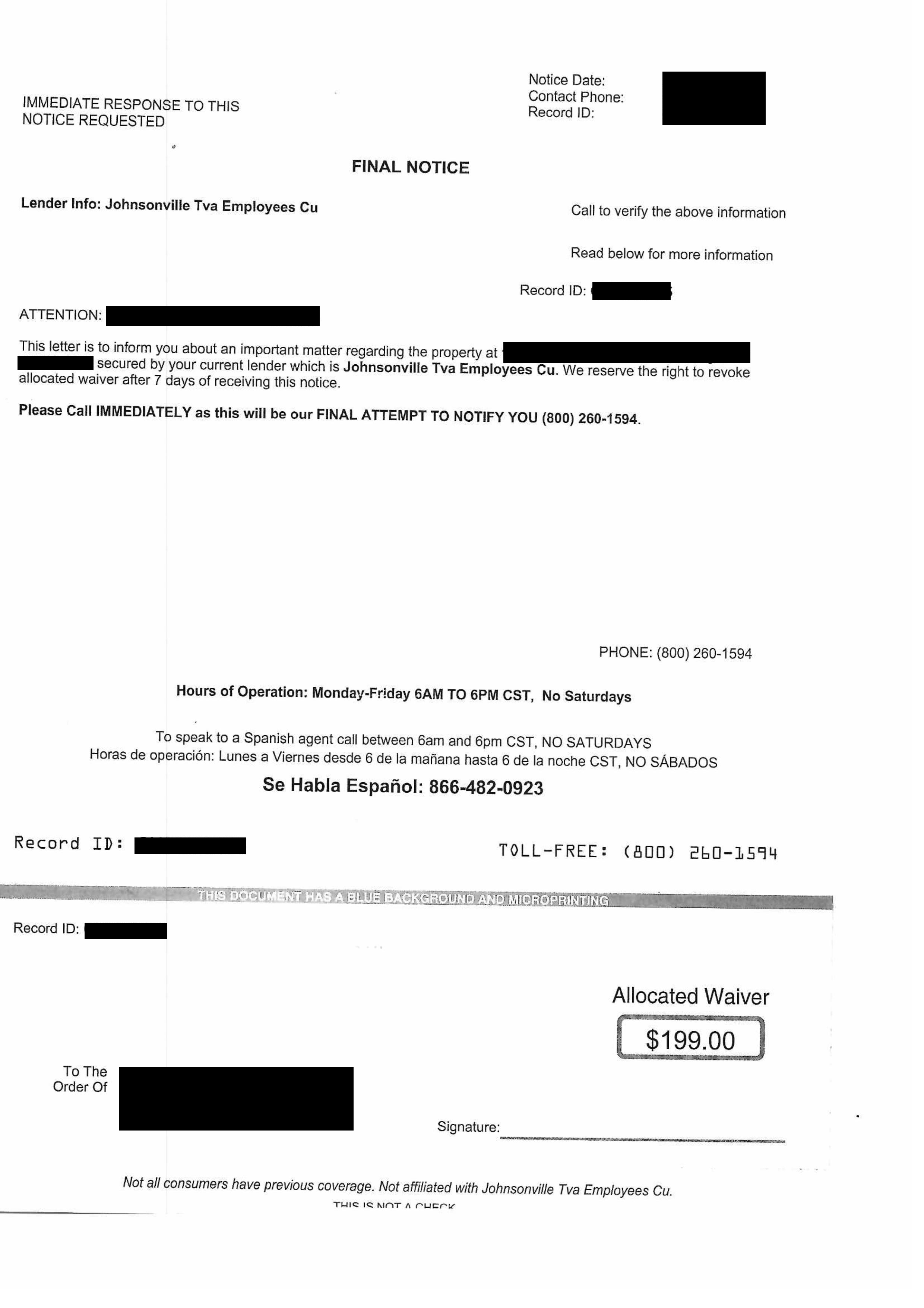 Mail Scam Image